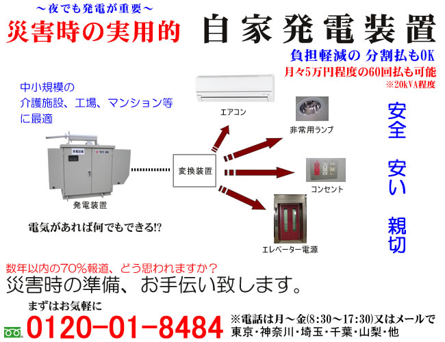 非常時自家発電装置